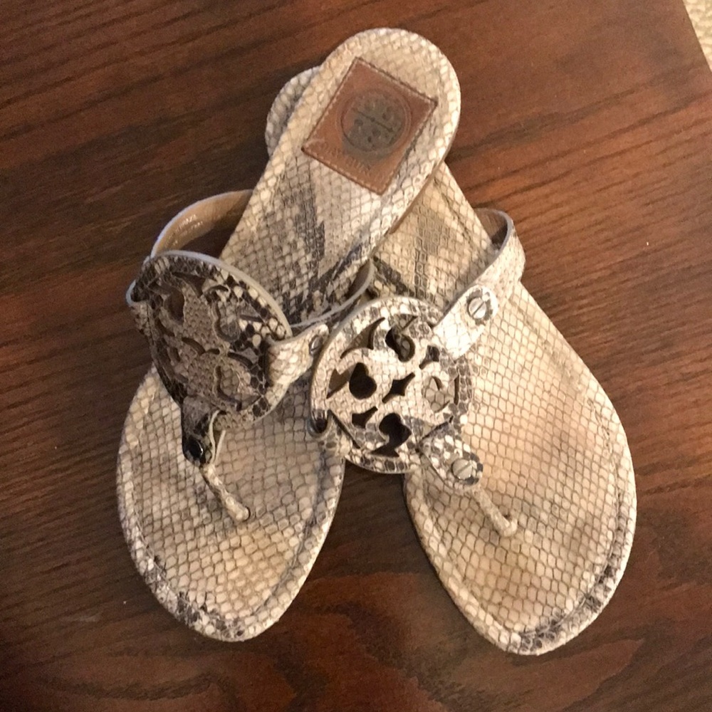 Tory Burch Snake Print Miller Sandals